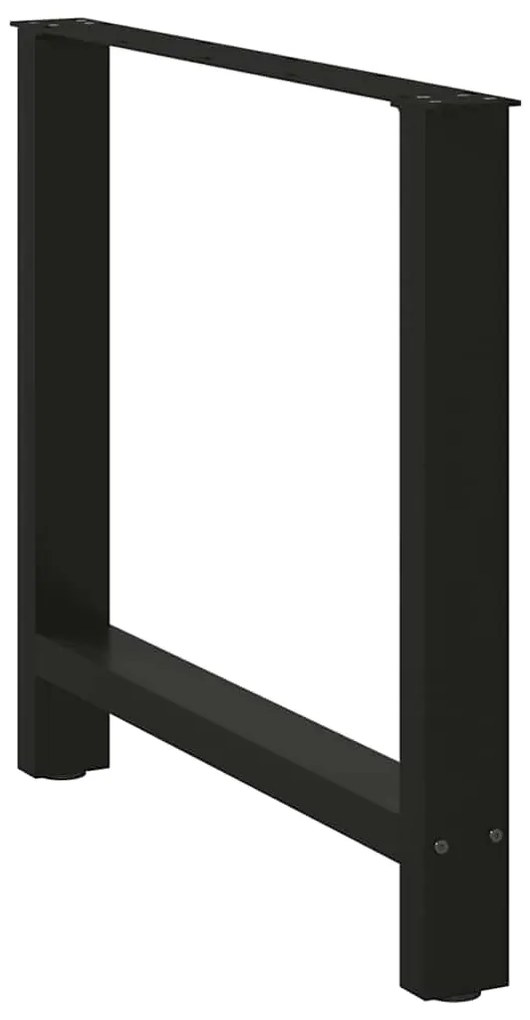vidaXL Πόδια Τραπεζαρίας 2 τεμ. Μαύρα 80x(72-73) εκ. Ατσάλι