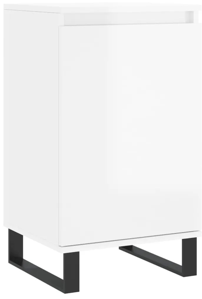 vidaXL Ντουλάπια 2 τεμ. Γυαλιστ. Λευκό 40x35x70 εκ. από Επεξεργ. Ξύλο