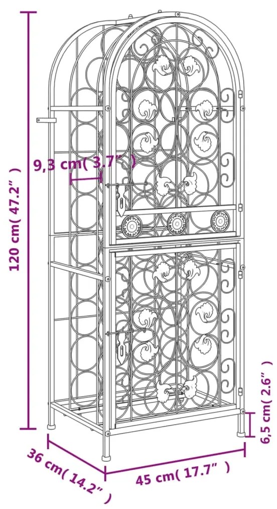 ΡΑΦΙΕΡΑ ΚΡΑΣΙΩΝ 41 ΜΠΟΥΚ. ΜΑΥΡΗ 45X36X120 ΕΚ. ΣΦΥΡΗΛΑΤΟ ΣΙΔΕΡΟ 358370