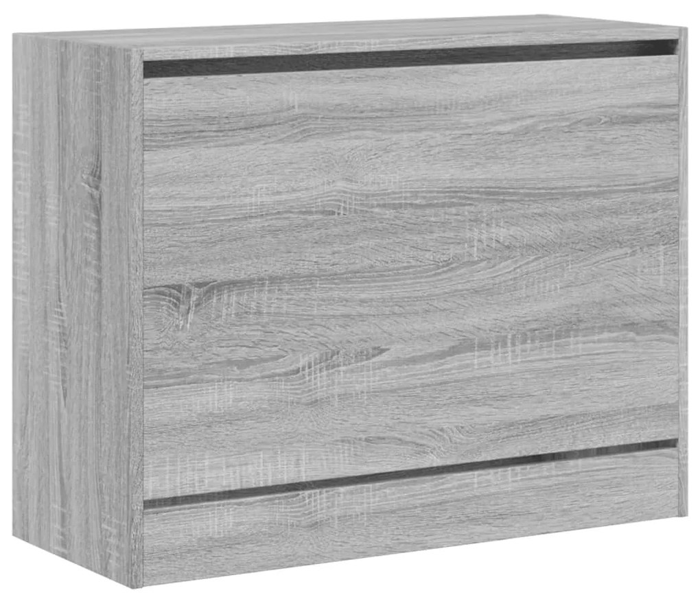 vidaXL Παπουτσοθήκη Γκρι Sonoma 80x34x63 εκ. από Επεξεργ. Ξύλο