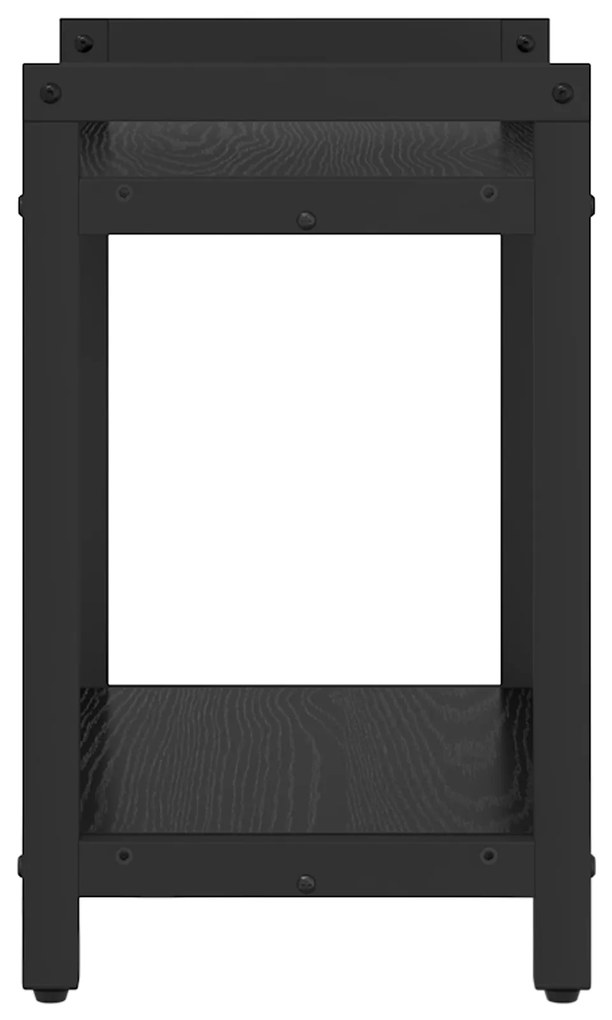 vidaXL Βιβλιοθήκη Μαύρη δρυς 40 x 30 x 48.5 εκ Επεξεργασμένο ξύλο