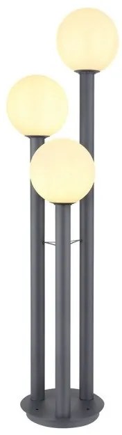 Επιδαπέδιο Φωτιστικό Κολώνα 3xΕ27 Ανθρακί 160cm IP44 Laura 31864-3 Globo Lighting-31864-3-Ανθρακί 31864-3