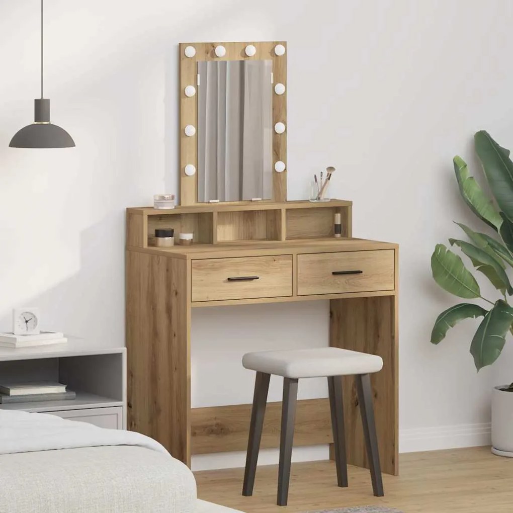 vidaXL Τραπέζι περιποίησης Καφέ 79 x 41 x 140 εκ. Επεξεργασμένο ξύλο
