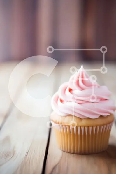 Intra Συλλεκτικό Ξύλινο Παζλ Plywood  4mm - Νόστιμο Cupcake με ροζ πάγωμα Σε Ξύλινο Κουτί - Διαστάσεις: 10x10 cm – 25 κομμάτια