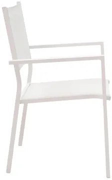 Τραπεζαρία Zacreta-Nares σετ 7τεμ pakoworld αλουμίνιο-textilene σε λευκή απόχρωση