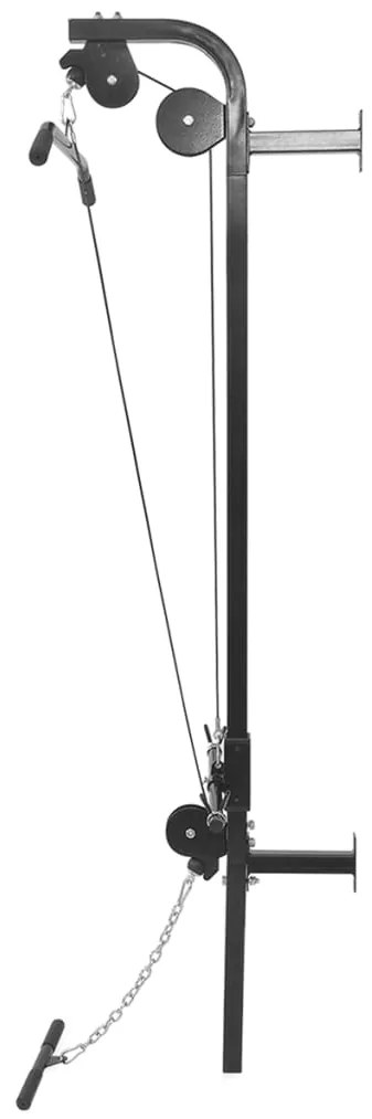 vidaXL Power Tower Επιτοίχιο με Σετ Μπάρας και Αλτήρες 60,5 κ.