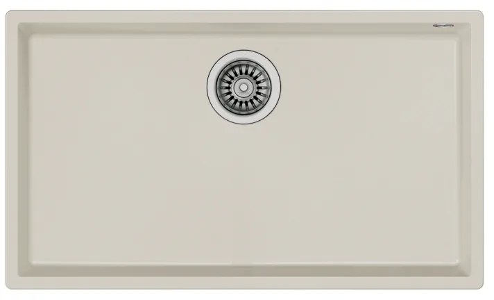 Teka Square 72.40 TG Bright Cream Υποκαθήμενος Γρανιτένιος Νεροχύτης 80 cm