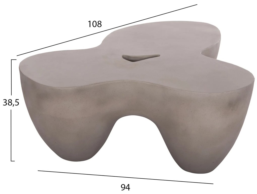 ΤΡΑΠΕΖΙ ΣΑΛΟΝΙΟΥ SALLEN HM18161.03 FIBER CEMENT ΣΕ ΓΚΡΙ--108x94x38,5Υεκ.