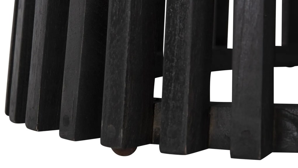 ΤΡΑΠΕΖΙ ΤΡΑΠΕΖΑΡΙΑΣ FRANTZ ΜΑΣΙΦ MINDI ΞΥΛΟ ΣΕ ΜΑΥΡΟ Φ150x75Υεκ