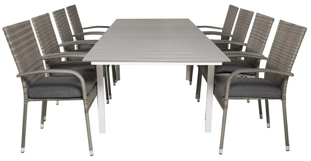 Σετ Τραπέζι και καρέκλες Dallas 2408, Polyξύλο, Πλαστικό ψάθινο, Μαξιλάρι καθίσματος: Ναι | Epipla1.gr