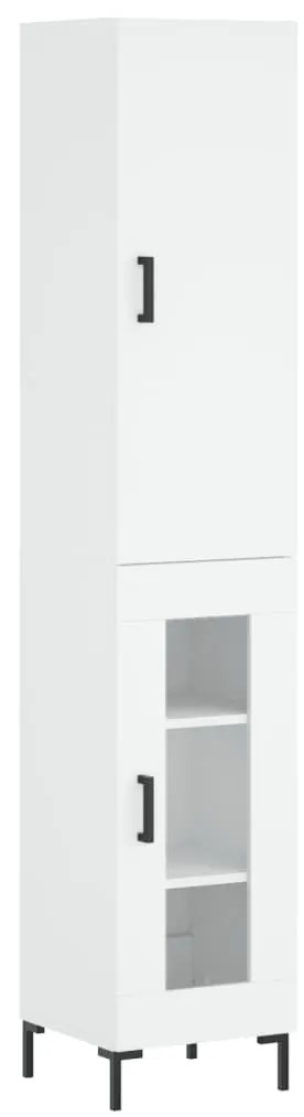 vidaXL Ντουλάπι Λευκό 34,5 x 34 x 180 εκ. από Επεξεργασμένο Ξύλο