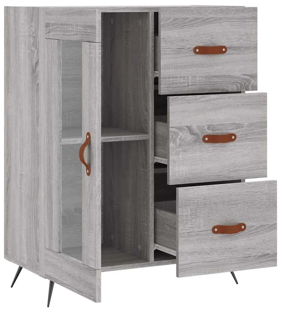vidaXL Ντουλάπι Γκρι Sonoma 69,5 x 34 x 90 εκ. από Επεξεργασμένο Ξύλο
