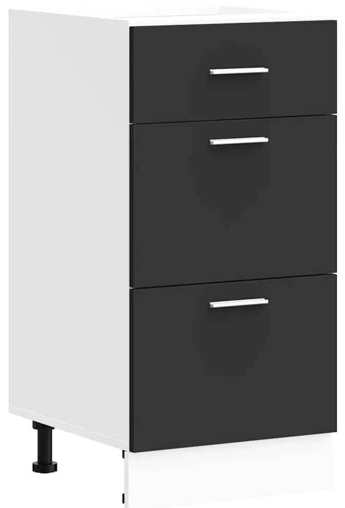 vidaXL Κάτω ντουλάπι Lyon μαύρο 40x46x81,5 cm Κατασκευασμένο ξύλο