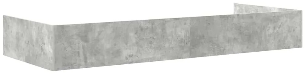 vidaXL Σκελετός Κρεβατιού με κεφαλάρι Σκυρόδεμα Γκρι 100 x 200 cm