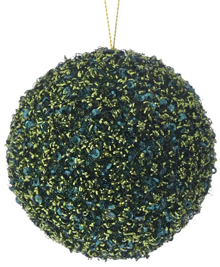 Χριστουγεννιάτικη Μπάλα Polyfoam Σμαραγδί Glitter 8εκ. iliadis 83499