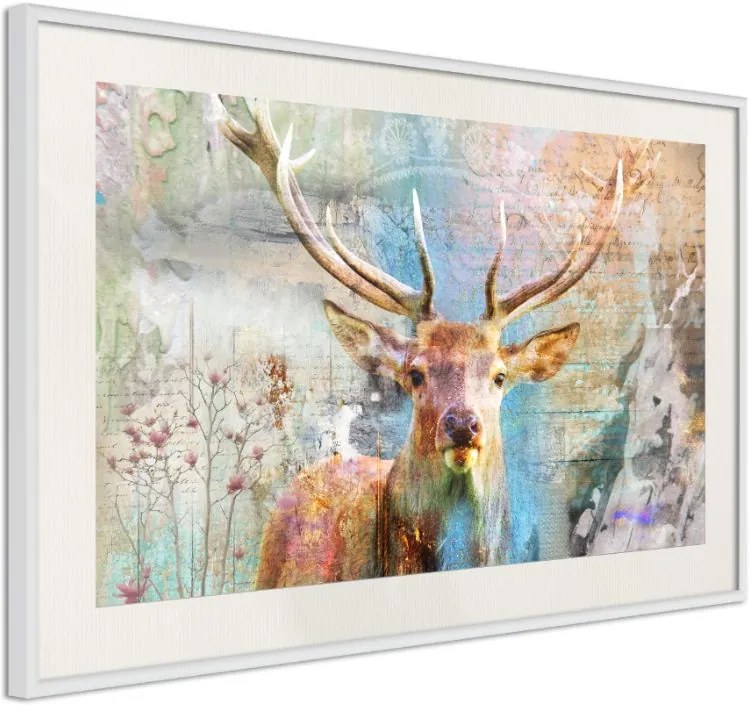 Αφίσα - Pastel Deer - 30x20 - Χρυσό - Χωρίς πασπαρτού