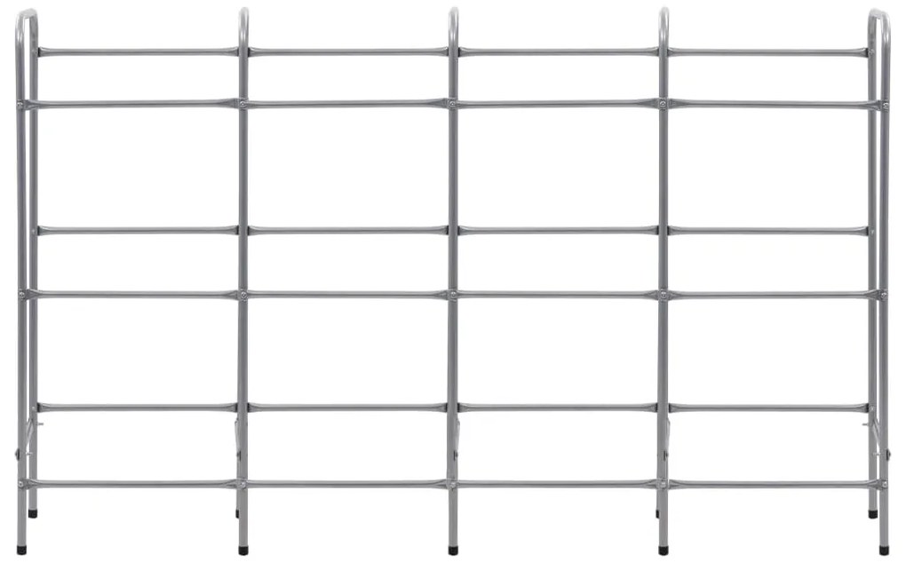 vidaXL Ράφι Αποθήκευσης για 12 Κιβώτια Ασημί 190x33x116 εκ. Ατσάλινο