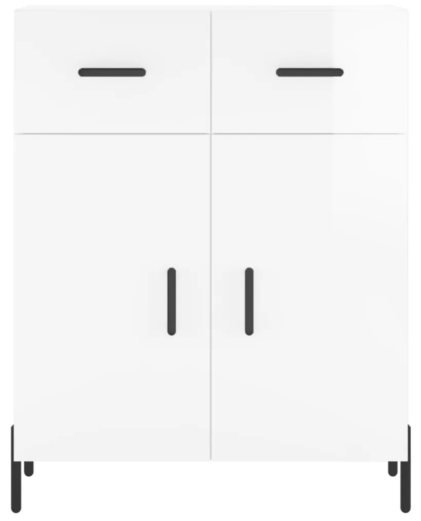 vidaXL Ντουλάπι Γυαλιστερό Λευκό 69,5x34x90 εκ. Επεξεργασμένο Ξύλο