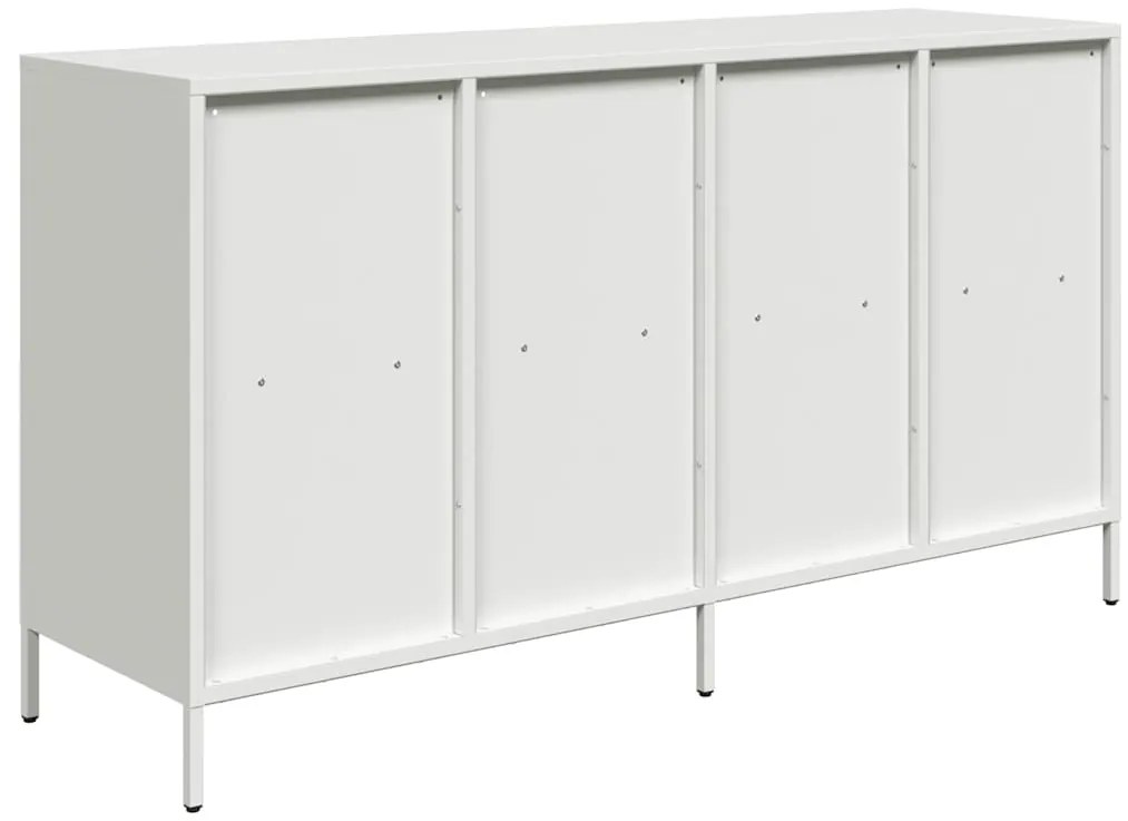Sideboard Λευκό 135x39x73,5 cm Ατσάλι ψυχρής έλασης - Λευκό