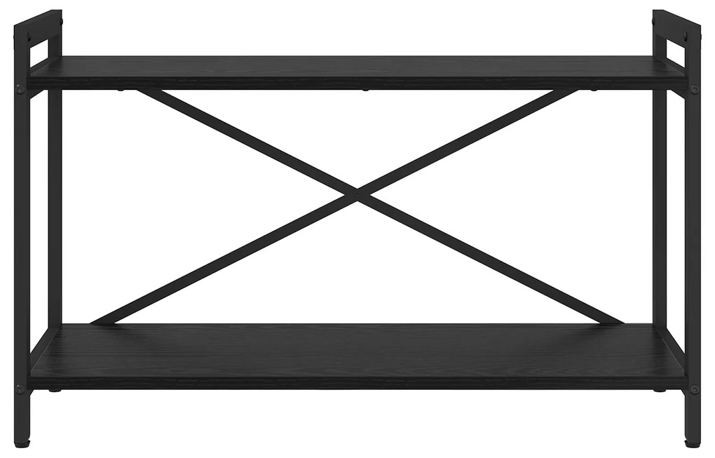 vidaXL Βιβλιοθήκη Μαύρη δρυς 80 x 30 x 48.5 εκ Επεξεργασμένο ξύλο