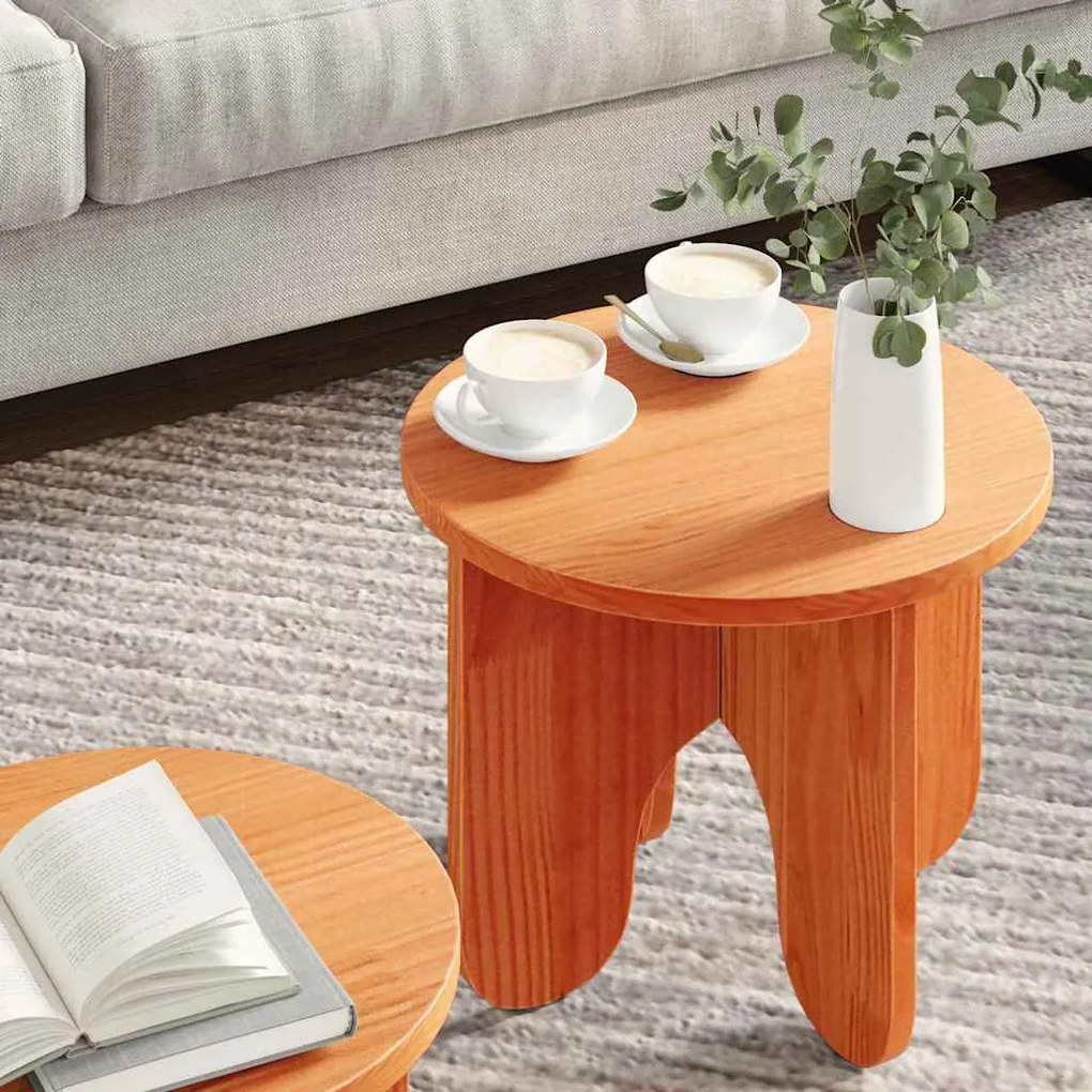 vidaXL Τραπεζάκι σαλονιού 2 pcs Καφέ κεριού 39.5 x 39.5 x 30 εκ.