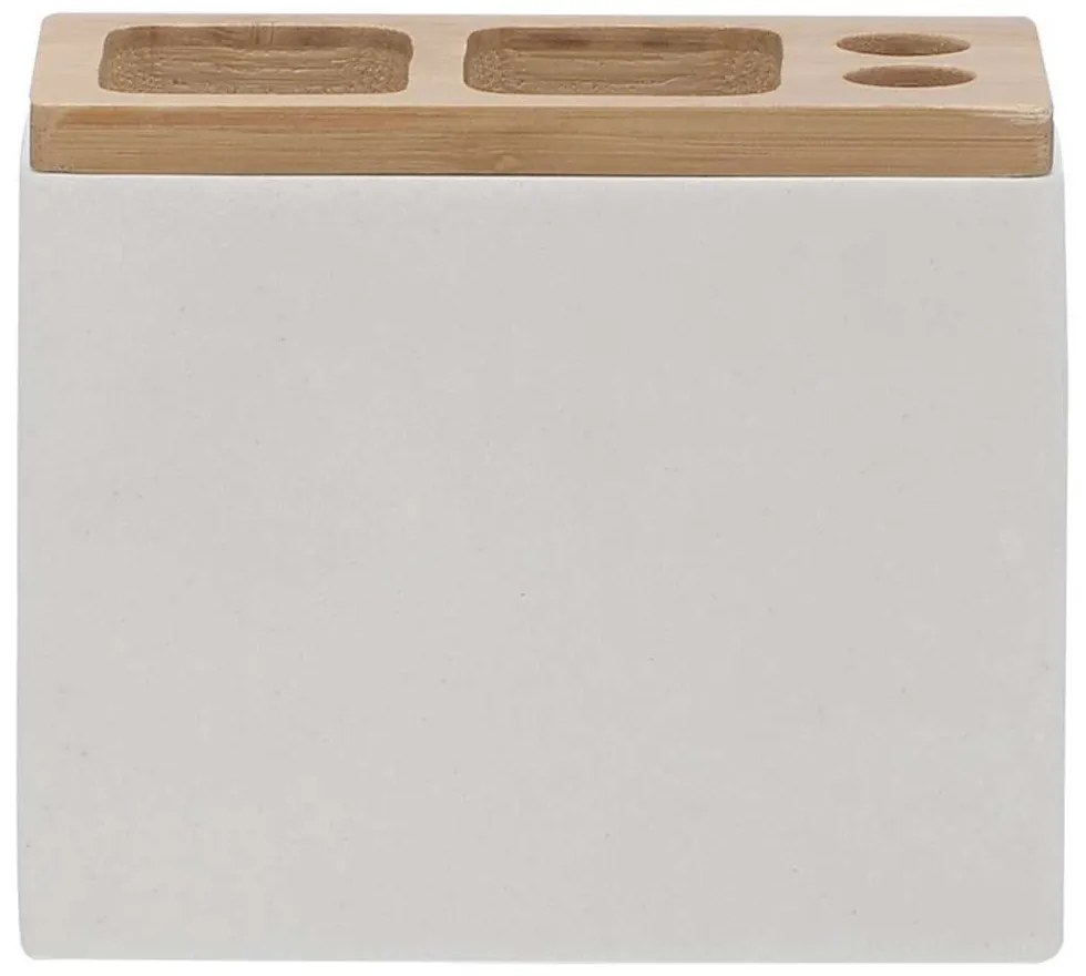 Ποτήρι Ηλεκτρικής Οδοντόβουρτσας Grace 12,3x6,5x9,7cm White Sealskin Polyresin