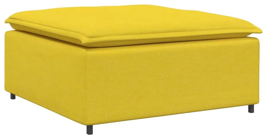 vidaXL Υποπόδιο Καναπέ Ανοιχτό Κίτρινο 100 x 100 x 48 εκ.
