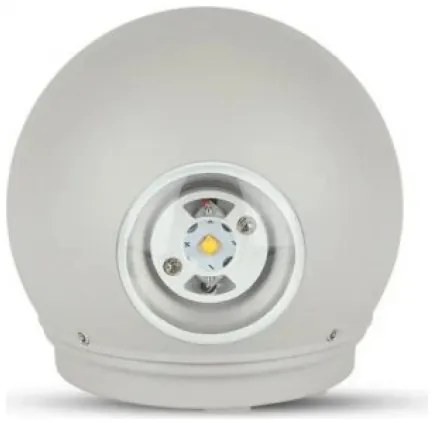V-TAC LED απλίκα 4W αρχιτεκτονικού φωτισμού 3000K θερμό λευκό γκρι σώμα στρογγυλό SKU: 218305