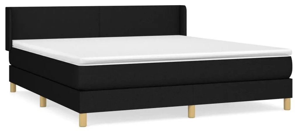 ΚΡΕΒΑΤΙ BOXSPRING ΜΕ ΣΤΡΩΜΑ ΜΑΥΡΟ 160X200 ΕΚ. ΥΦΑΣΜΑΤΙΝΟ 3130123