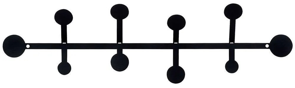 Κρεμάστρα Τοίχου 4 Θέσεων Rod 891TNL3105 70x22cm Black Wallity Μέταλλο