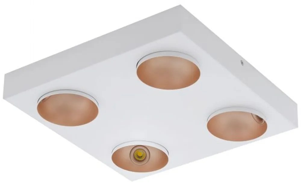 Φωτιστικό Οροφής - Πλαφονιέρα 39377 Ronzano Led/4 White-Rosegold Eglo Αλουμίνιο