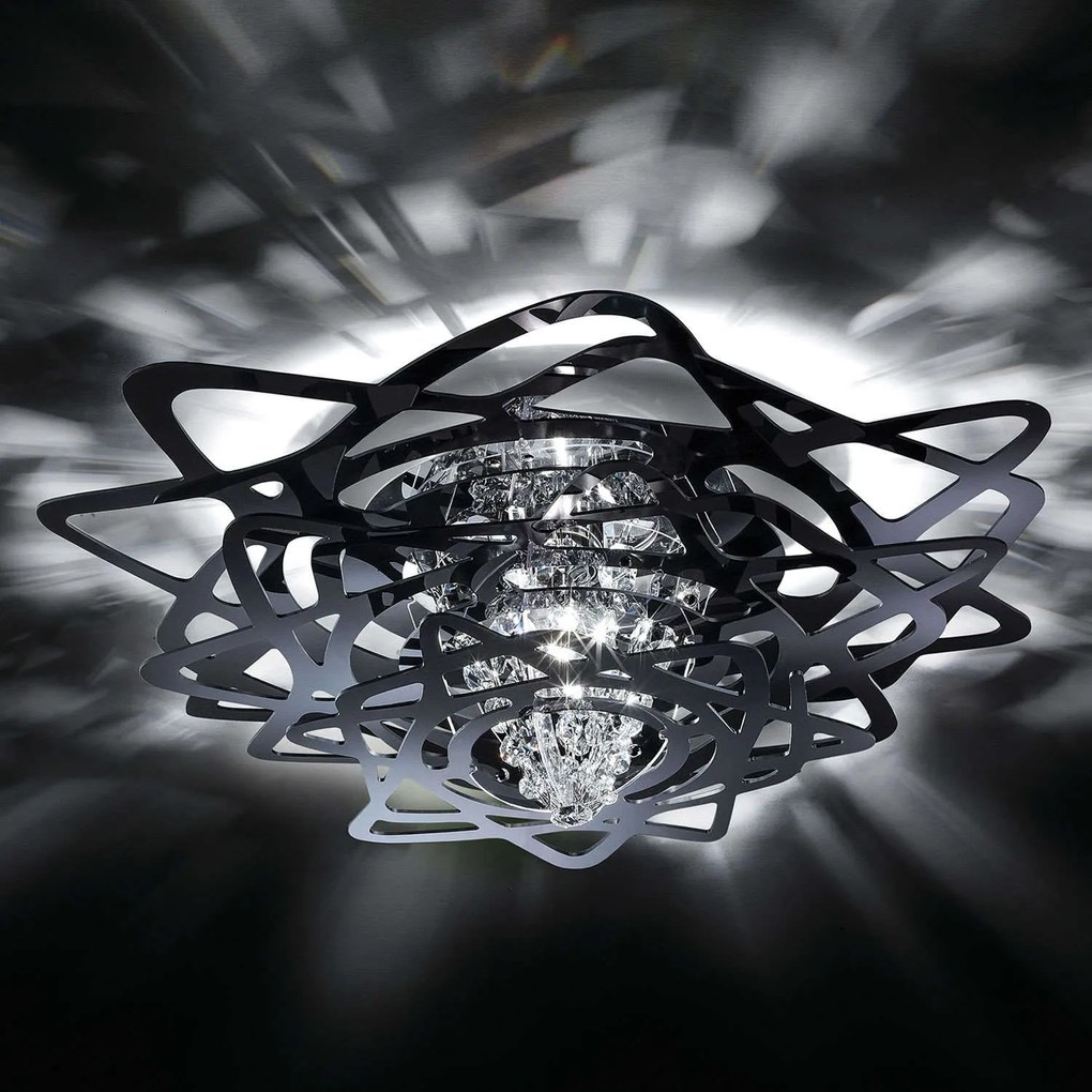 Φωτιστικό Οροφής - Πλαφονιέρα Aurora Mini Black Slamp Aluminium, Polypropylene