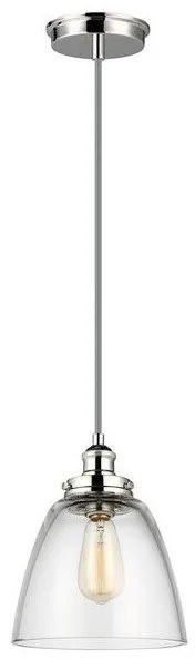 Κρεμαστό Φωτιστικό Οροφής 1xE27  Φ23cm  Baskin Elstead Lighting-FE-BASKIN-P-B-PN-Νίκελ Ματ FE-BASKIN-P-B-PN
