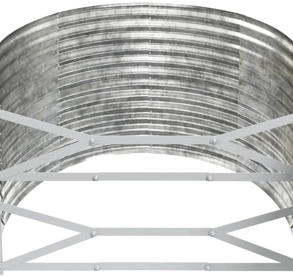 vidaXL Ζαρντινιέρα Ασημί 507x100x68 εκ. Ατσάλι με Ηλεκτρ. Βαφή Πούδρας