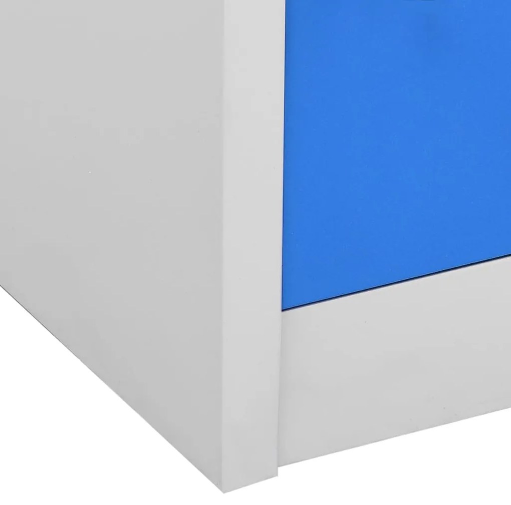 vidaXL Φοριαμός Ανοιχτό Γκρι / Μπλε 90 x 45 x 92,5 εκ. Ατσάλινος