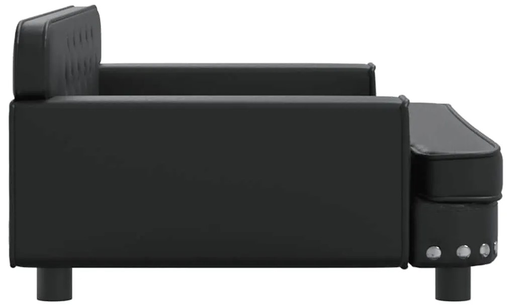 vidaXL Καναπές Παιδικός Μαύρος 90 x 53 x 30 εκ. από Συνθετικό Δέρμα