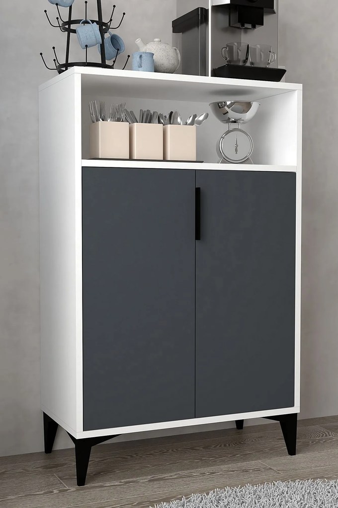 Ντουλάπι Λευκό / Ανθρακί AETAL 72x36.5x12