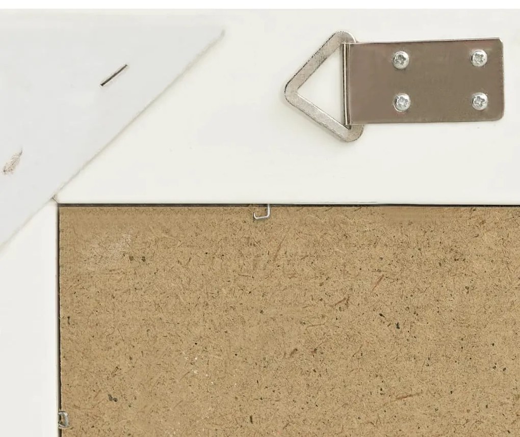 vidaXL Καθρέφτης Τοίχου με Μπαρόκ Στιλ Λευκός 50 x 40 εκ.