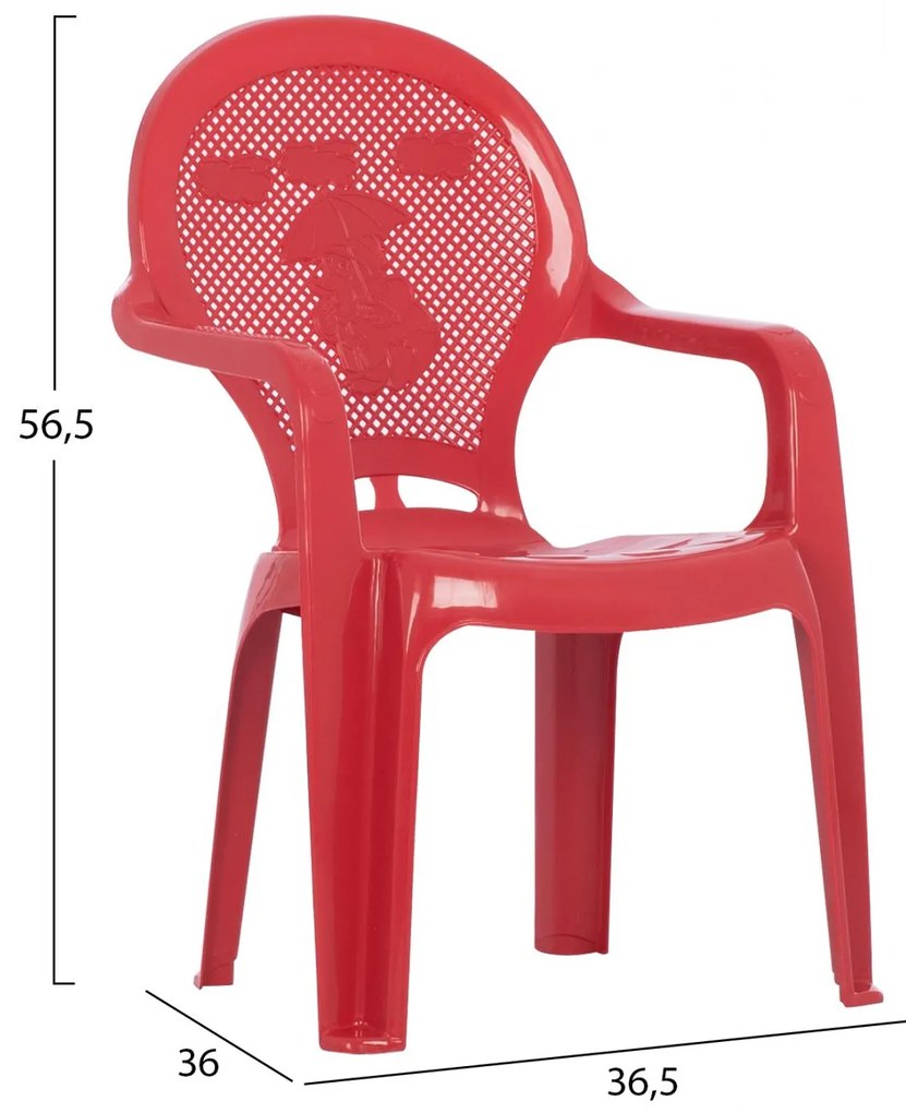 Καρεκλάκι Παιδικό C5824.05 Κόκκινο 36.5x36.5x56.5εκ. 36.5x36.5x56.5 εκ.