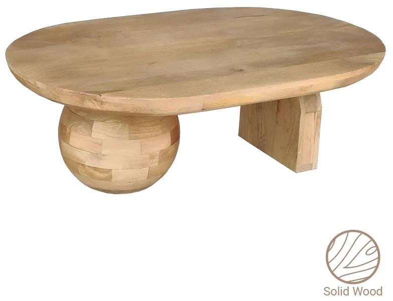 Τραπέζι σαλονιού Kane Inart φυσικό μασίφ ξύλο ακακίας 110x72x38εκ Model: 297-000003