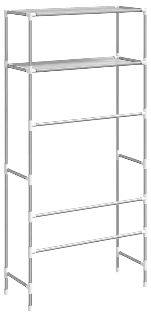 vidaXL Ραφιέρα 2 Επιπέδων για Πλυντήριο Γκρι 69x28x143 εκ. από Σίδερο