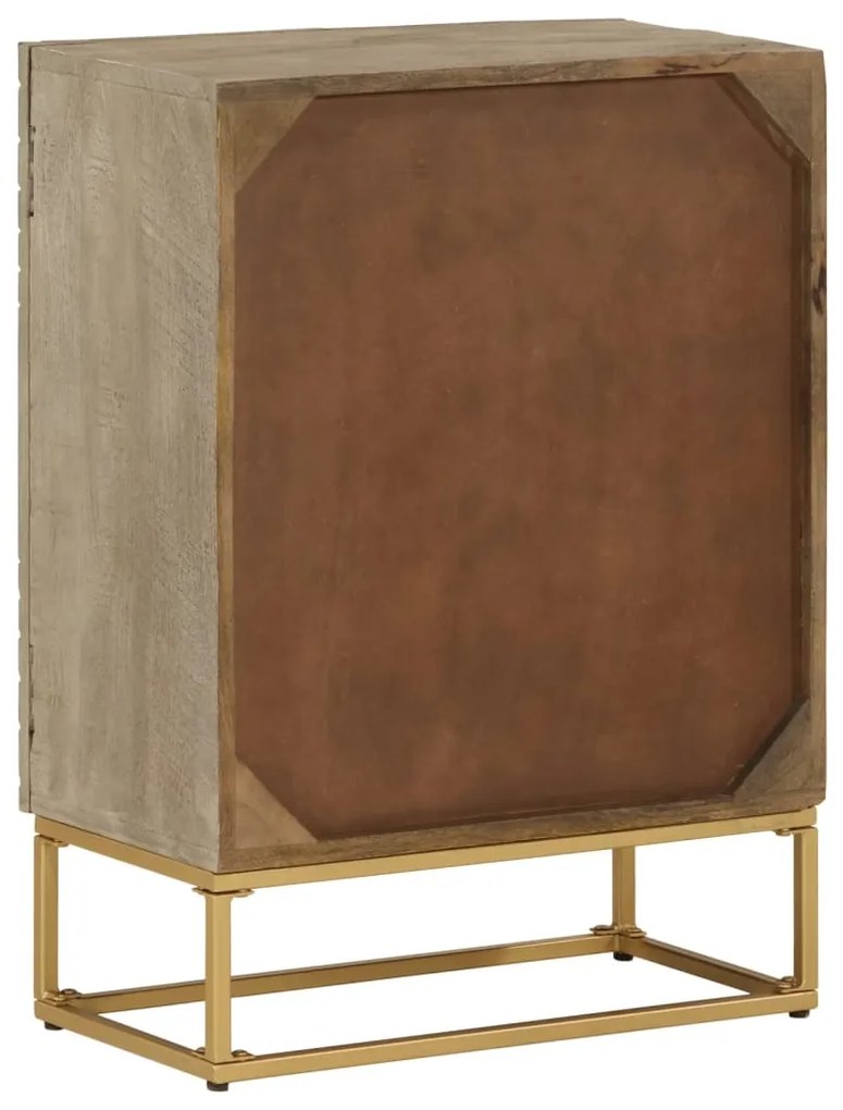 vidaXL Ντουλάπι 55 x 30 x 76 εκ. από Μασίφ Ξύλο Μάνγκο και Σίδηρο
