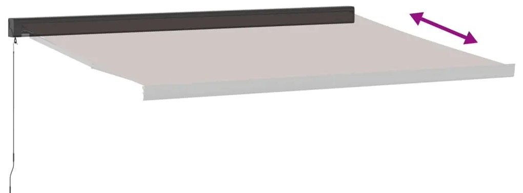 vidaXL Τέντα Πτυσσόμενη Χειροκίνητη Καφέ 400x300 εκ.