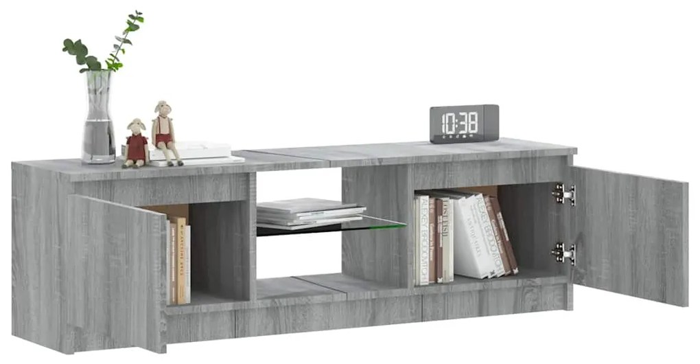 vidaXL Έπιπλο Τηλεόρασης με LED Γκρι Sonoma 120x30x36 εκ.