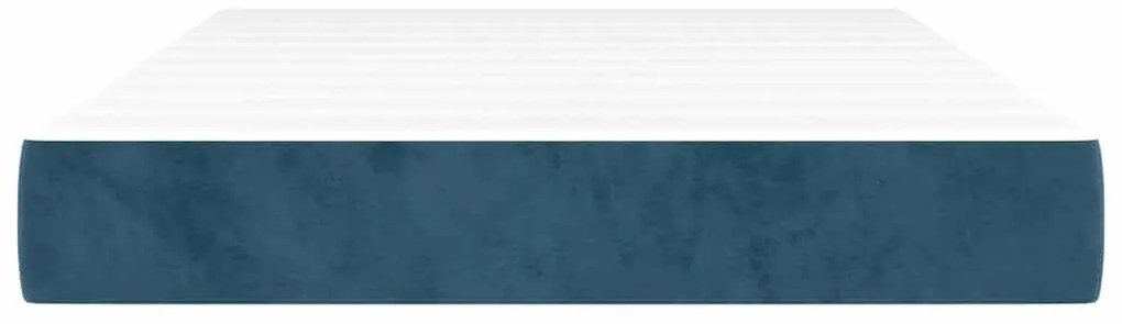 vidaXL Στρώμα με Pocket Springs Σκούρο Μπλε 120x210x20 εκ. Βελούδινο