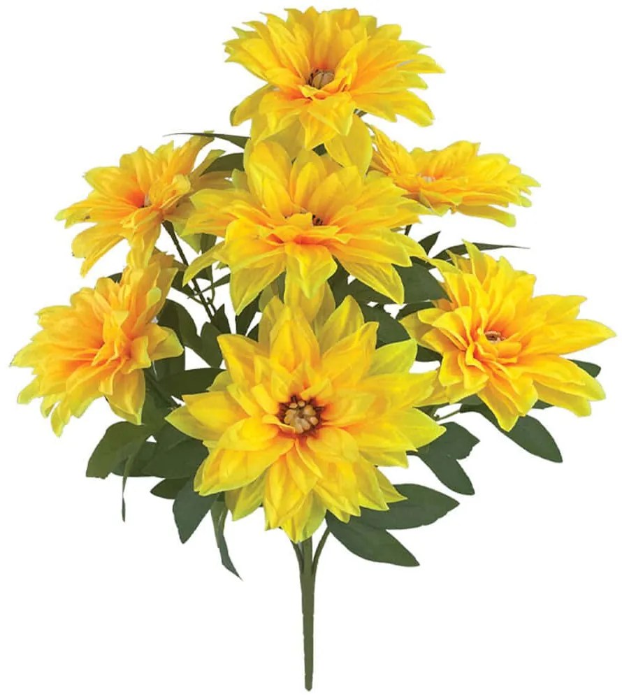 Τεχνητό Μπουκέτο Χρυσάνθεμα 00-00033-4 71cm Yellow Marhome Συνθετικό Υλικό