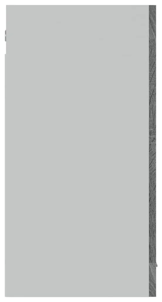 vidaXL Κρεμαστό Γυάλινο Ντουλάπι "Lyon" Γκρι Sonoma 80x31x60 εκ. από Τεχνητό Ξύλο