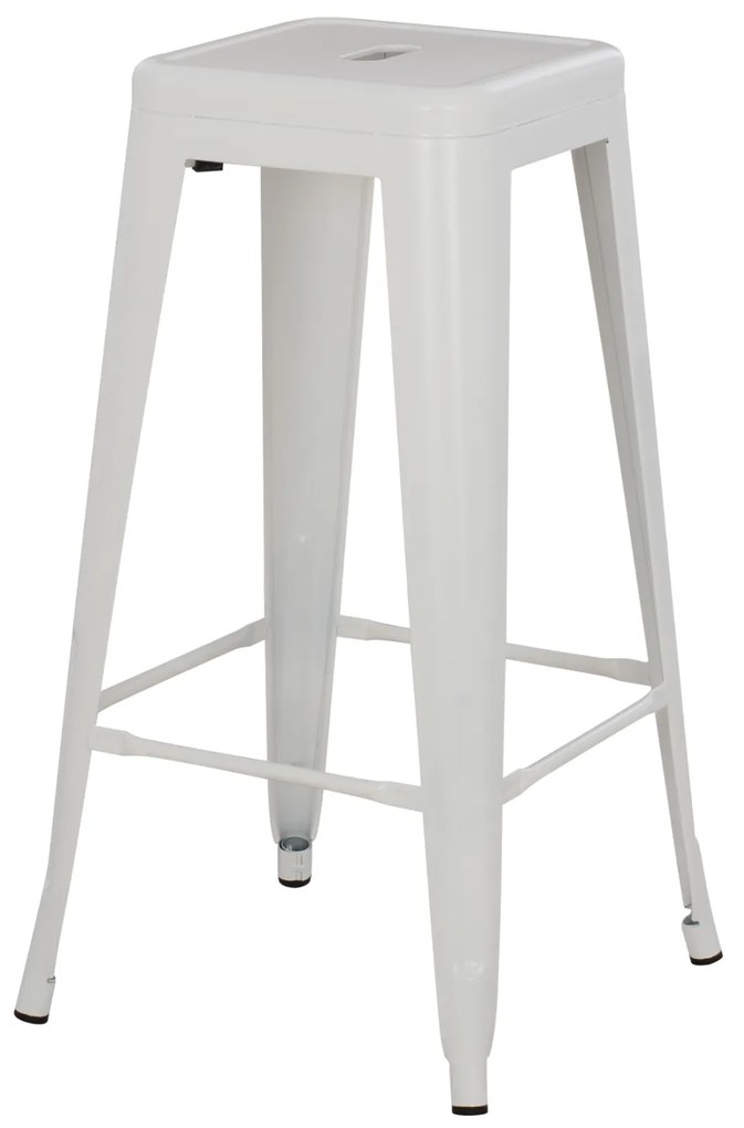 ΣΚΑΜΠΟ ΜΠΑΡ ΜΕΤΑΛΛΙΚΟ MELITA-PRO HM8642.41 ΣΕ ΛΕΥΚΟ ΜΑΤ 43x43x78Υεκ. (1 Τεμμάχια)