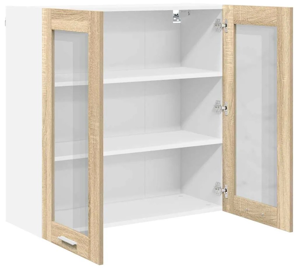 vidaXL Κρεμαστό ντουλάπι με αποθήκευση Δρύς Sonoma 80 x 31 x 80 εκ.