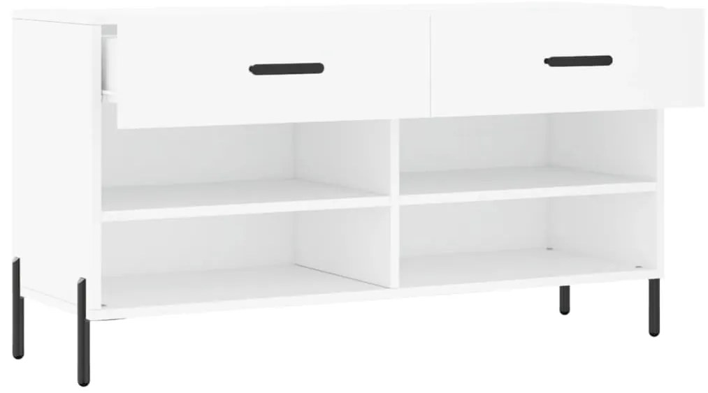 vidaXL Παπουτσοθήκη Λευκή 102 x 35 x 55 εκ. από Επεξεργασμένο Ξύλο